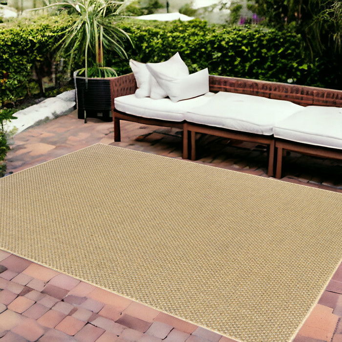 8' X 11' Indoor Outdoor Area Rug - Beige