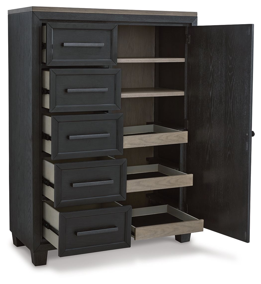 Foyland - Black / Brown - Door Chest by Signature Design by Ashley® | Bel Furniture