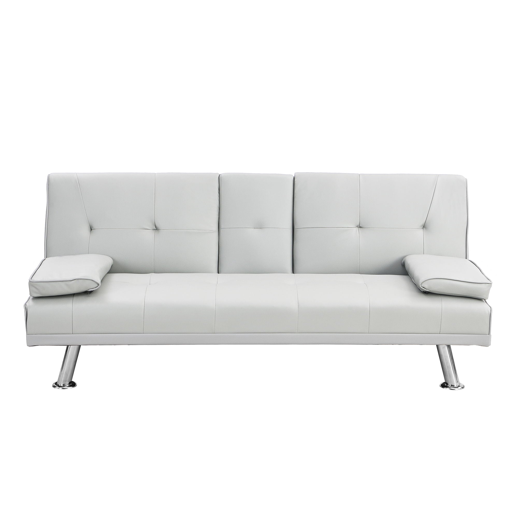 Futon Sofa Bed With Armrest Two Holders