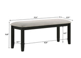 Folio - Bench - Black / Gray by Crown Mark | Bel Furniture