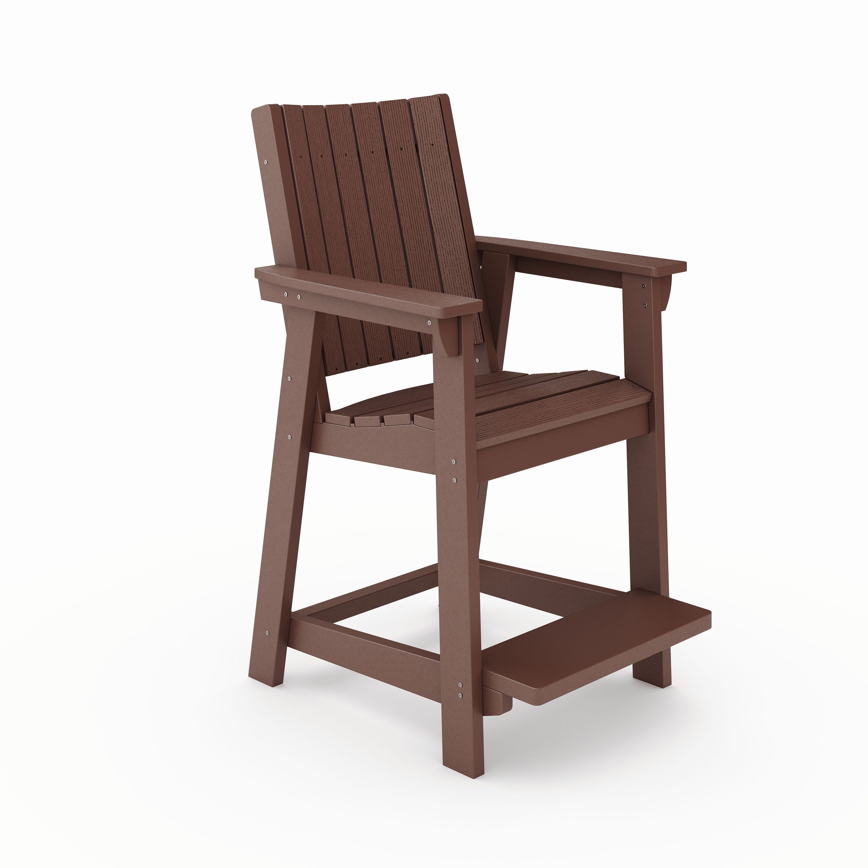 Modern Counter Chair Sleek HDPE Poly Lumber For Dining, Patio, And Garden Comfort