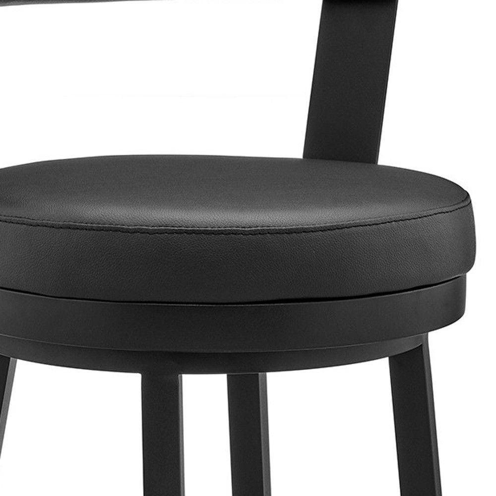 36" Swivel Counter Height Bar Chair - Black