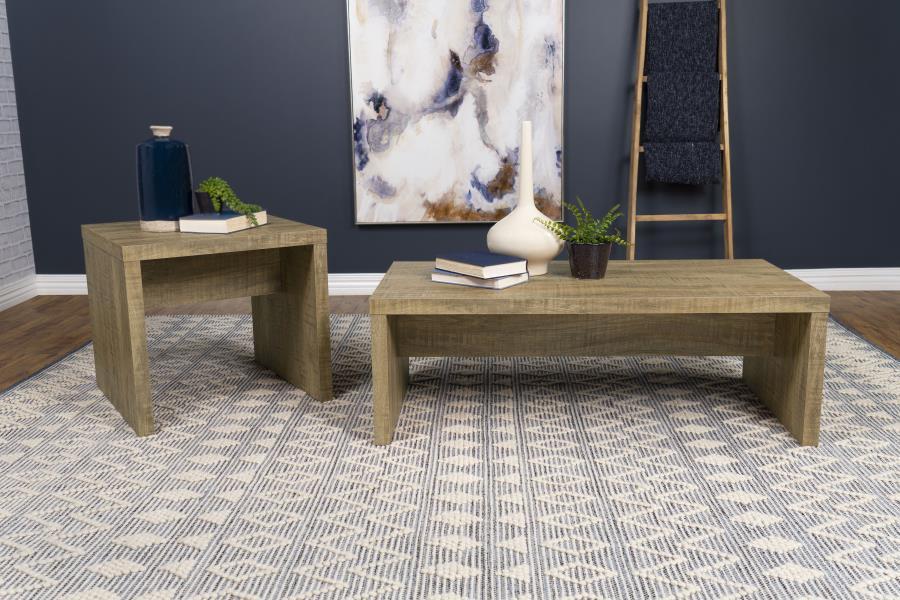 Lynette - Rectangular Coffee Table Set Light Brown 2 Pc. Coffee Table, End Table by Coaster Fine Furniture | Bel Furniture