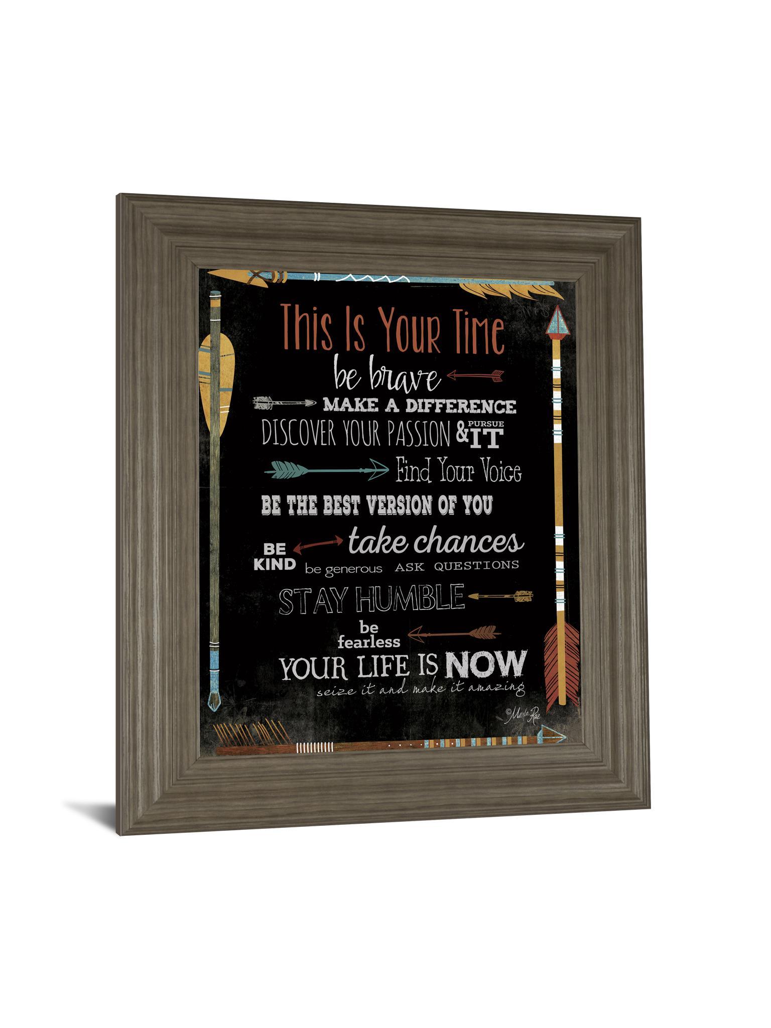 This Is Your Time By Marla Rae - Framed Print Wall Art - Black