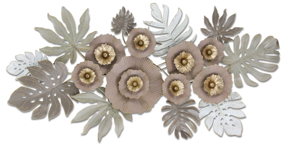 53x28 Metal Wall Decor - Gray