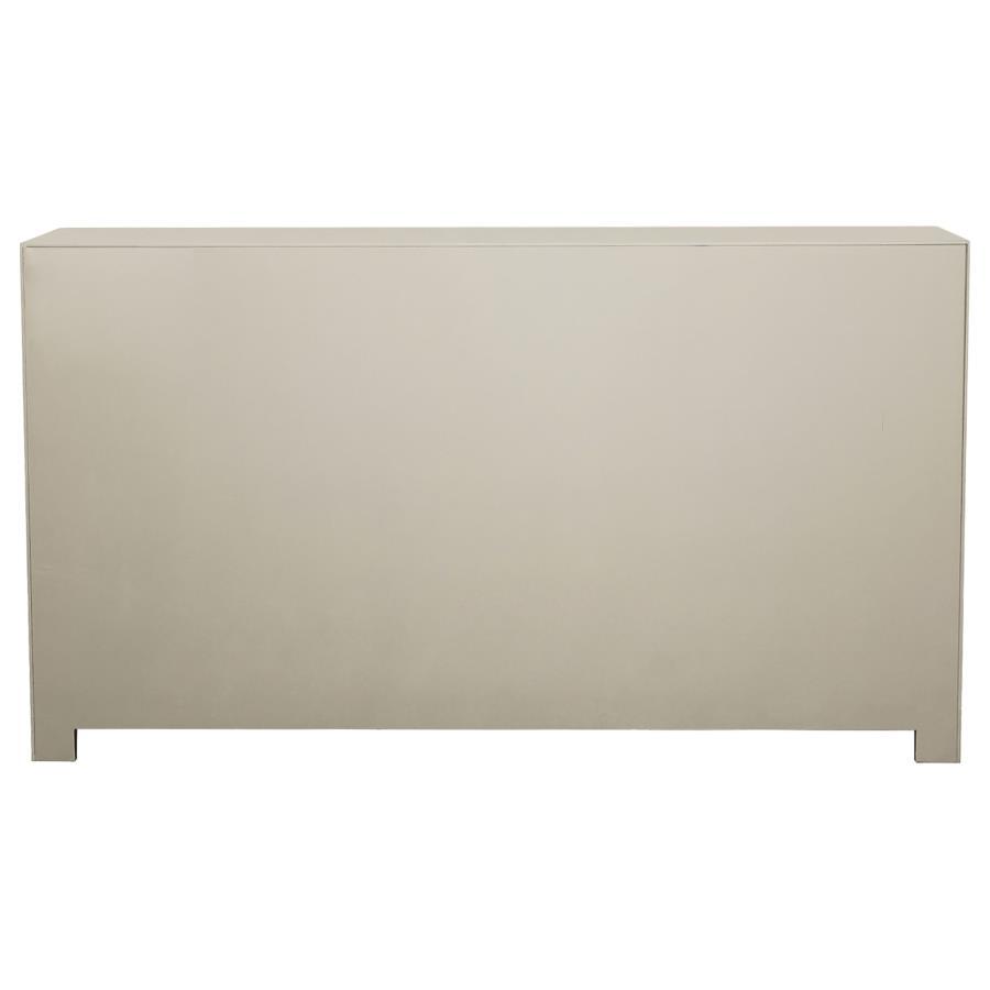 Toula - 4 Door Accent Cabinet - Smoke And Champagne