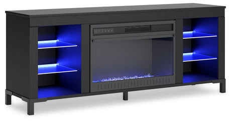 Cayberry - Black - TV Stand With Fireplace by Signature Design by Ashley® | Bel Furniture
