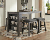 Caitbrook - Rectangular Dining Room Counter Table - Gray - view 5