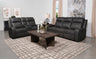 Raelynn - Upholstered Reclining Sofa Set Dark Gray 2 Pc. Sofa, Loveseat by Coaster Fine Furniture | Bel Furniture