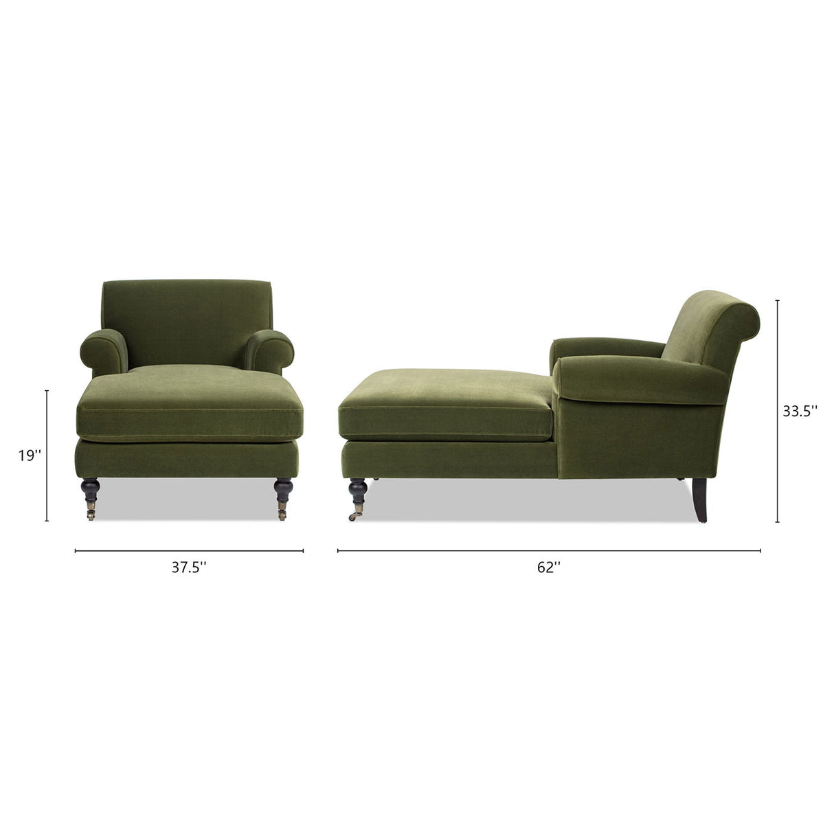 Alana Lawson - Chaise Lounge Chair - Olive Green by Jennifer Taylor Home | Bel Furniture