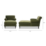 Alana Lawson - Chaise Lounge Chair - Olive Green by Jennifer Taylor Home | Bel Furniture