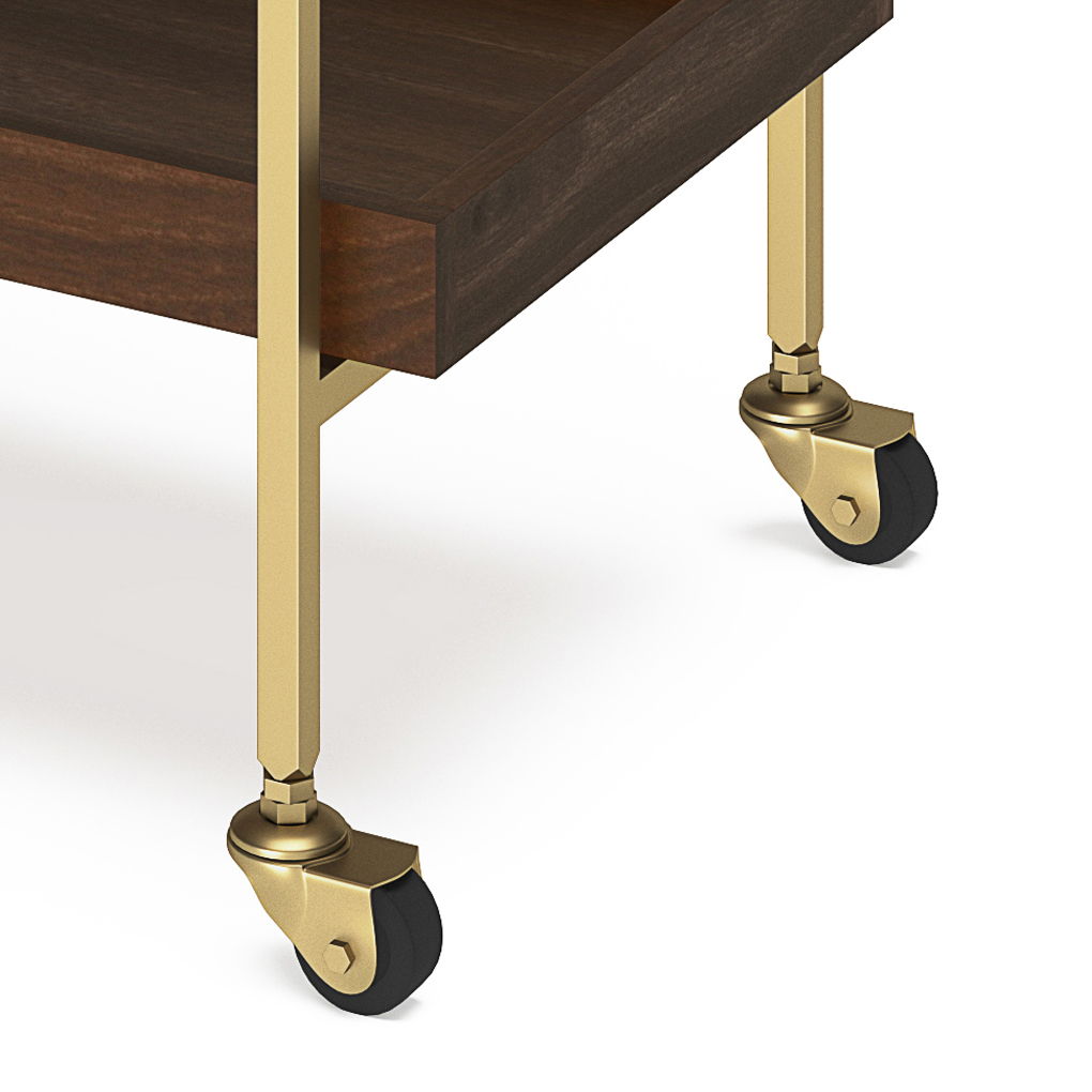 Jace - Bar Cart - Cognac by Simpli-Home | Bel Furniture