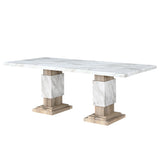 Stacey - Dining Table With Pedestal Base - Beige