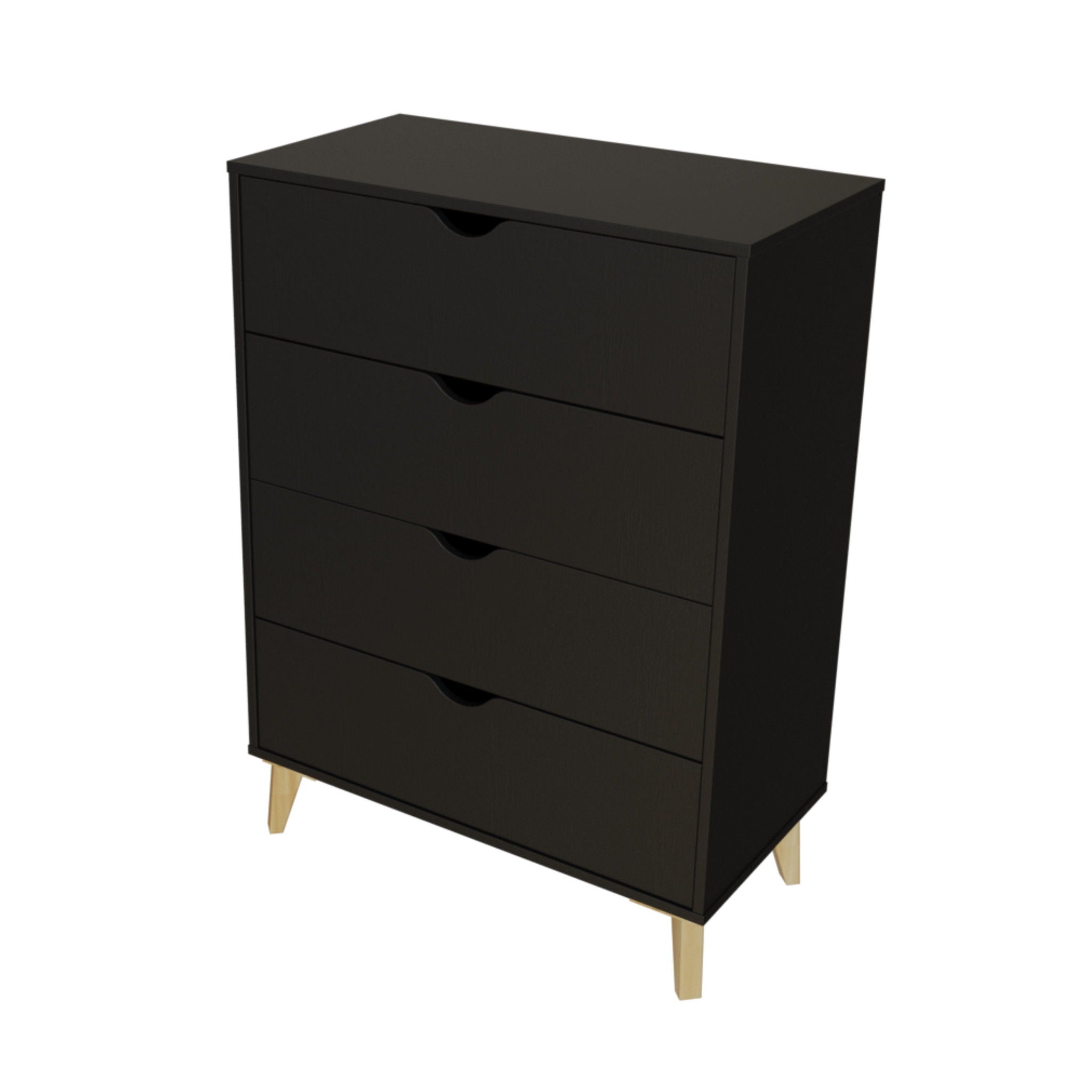 Four Drawer Standard Chest - Black