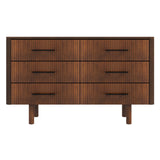 Logan - Mid-Century Modern Dresser With 6 Drawers - Brown by Ashcroft Furniture | Bel Furniture