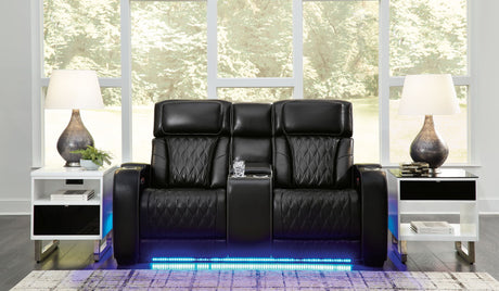 Boyington - 2 Pc. - Power Reclining Sofa And Loveseat - Black - view 6