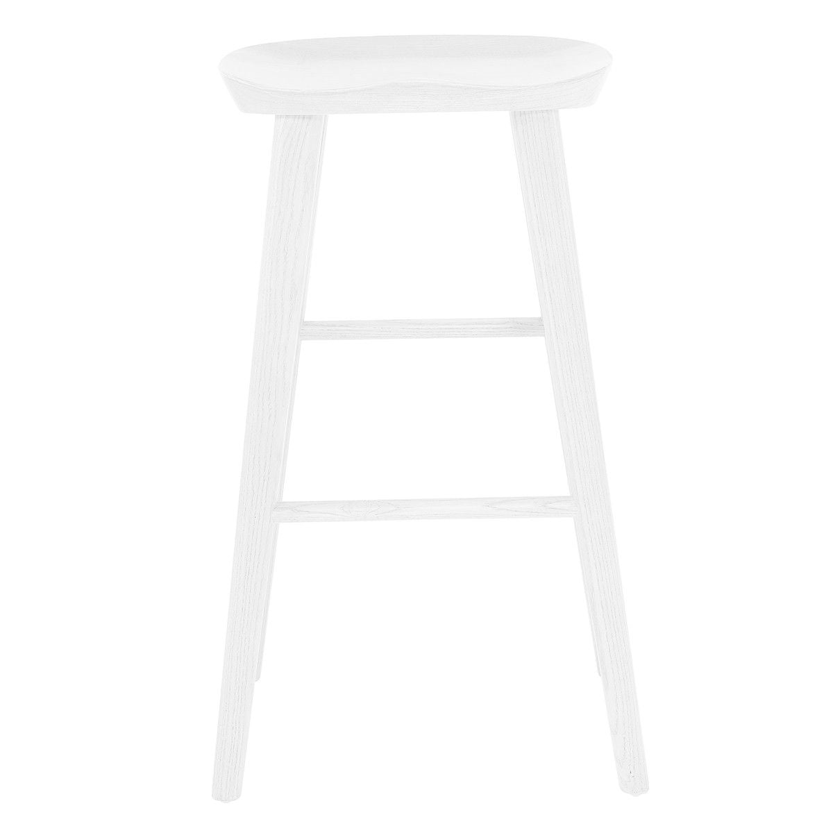 Backless Bar Height Bar Chair - White