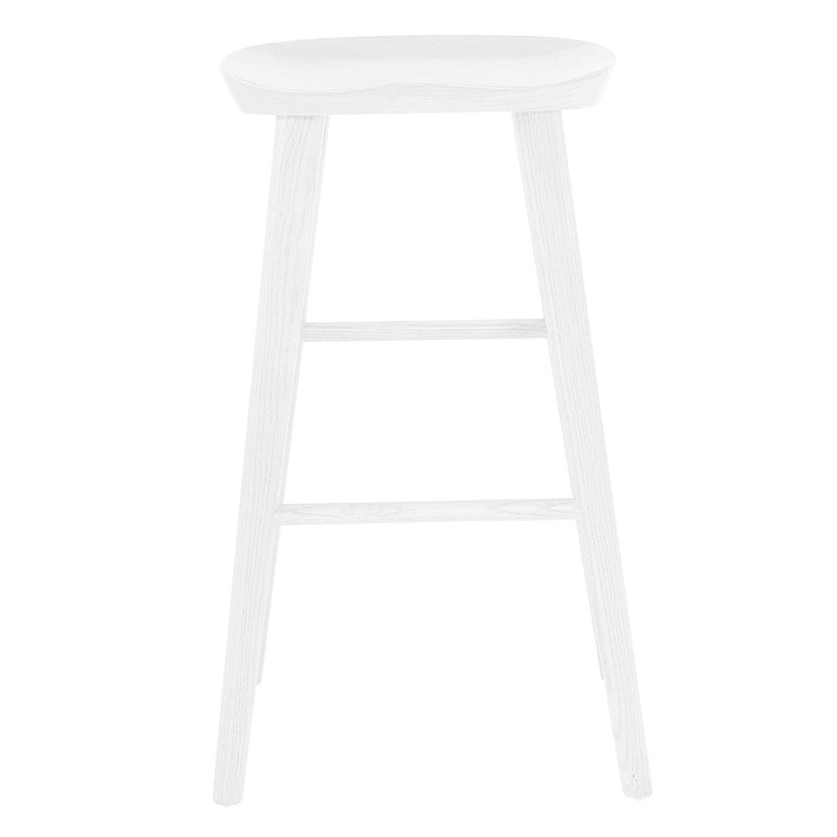 Backless Bar Height Bar Chair - White