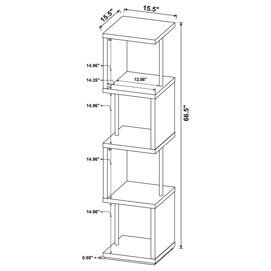 Baxter - 4-shelf Bookcase