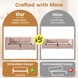 Upholstered Hydraulic Storage Daybed With USB & Type C Charging