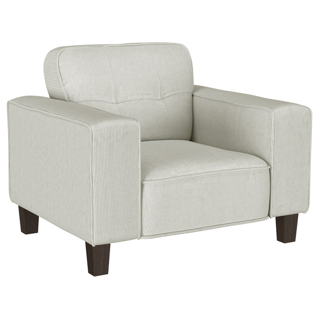 Deerhurst - Upholstered Track Arm Tufted Accent Chair - Greige by Coaster Fine Furniture | Bel Furniture
