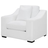 Ashlyn - Upholstered Sloped Arm Accent Chair - White by CoasterElevations | Bel Furniture