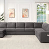 Waylon - Linen Sectional Sofa by Lilola Home | Bel Furniture