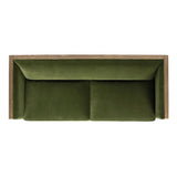 Georgia - Cane Tuxedo Sofa - Olive Green by Jennifer Taylor Home | Bel Furniture