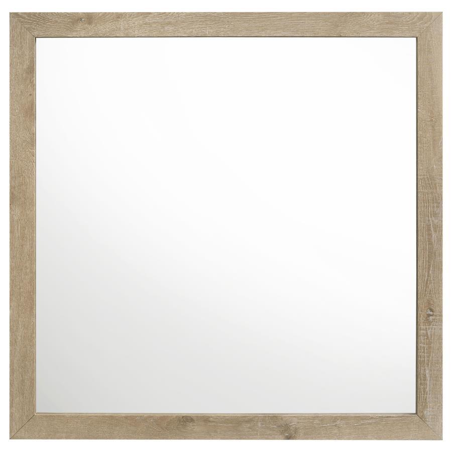 Oakglen - Dresser Mirror - Weathered Oak by Coaster Fine Furniture | Bel Furniture