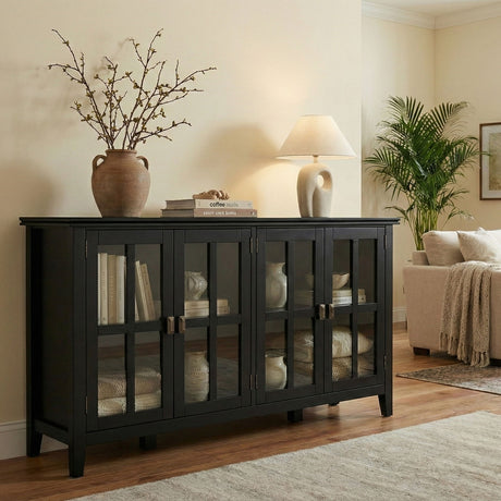 Artisan - Handcrafted Wide 4 Door Storage Cabinet - view 8