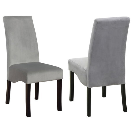 Stanton - Upholstered Dining Side Chairs (Set of 2) - Gray by CoasterEssence | Bel Furniture