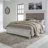 Kanwyn - Upholstered Panel Bed White Queen None by Benchcraft® | Bel Furniture