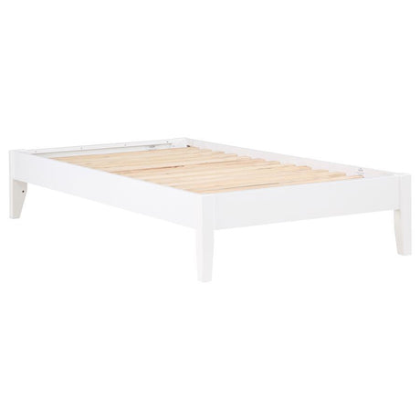 Hounslow - Universal Platform Bed White Twin by CoasterEssence | Bel Furniture