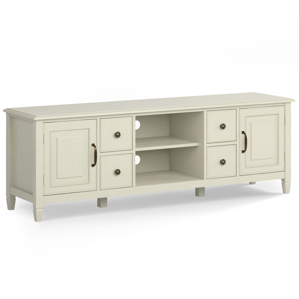 Connaught - Wide TV Stand White by Simpli-Home | Bel Furniture