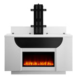 Aurora - Fireplace TV Lift With Adjustable Temperature And LED Colors - White