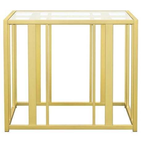 Adri - Rectangular Glass Top Side End Table by Coaster Fine Furniture | Bel Furniture