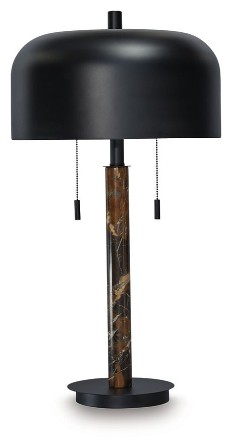 Alanbert - Brown / Black - Metal Table Lamp by Signature Design by Ashley® | Bel Furniture