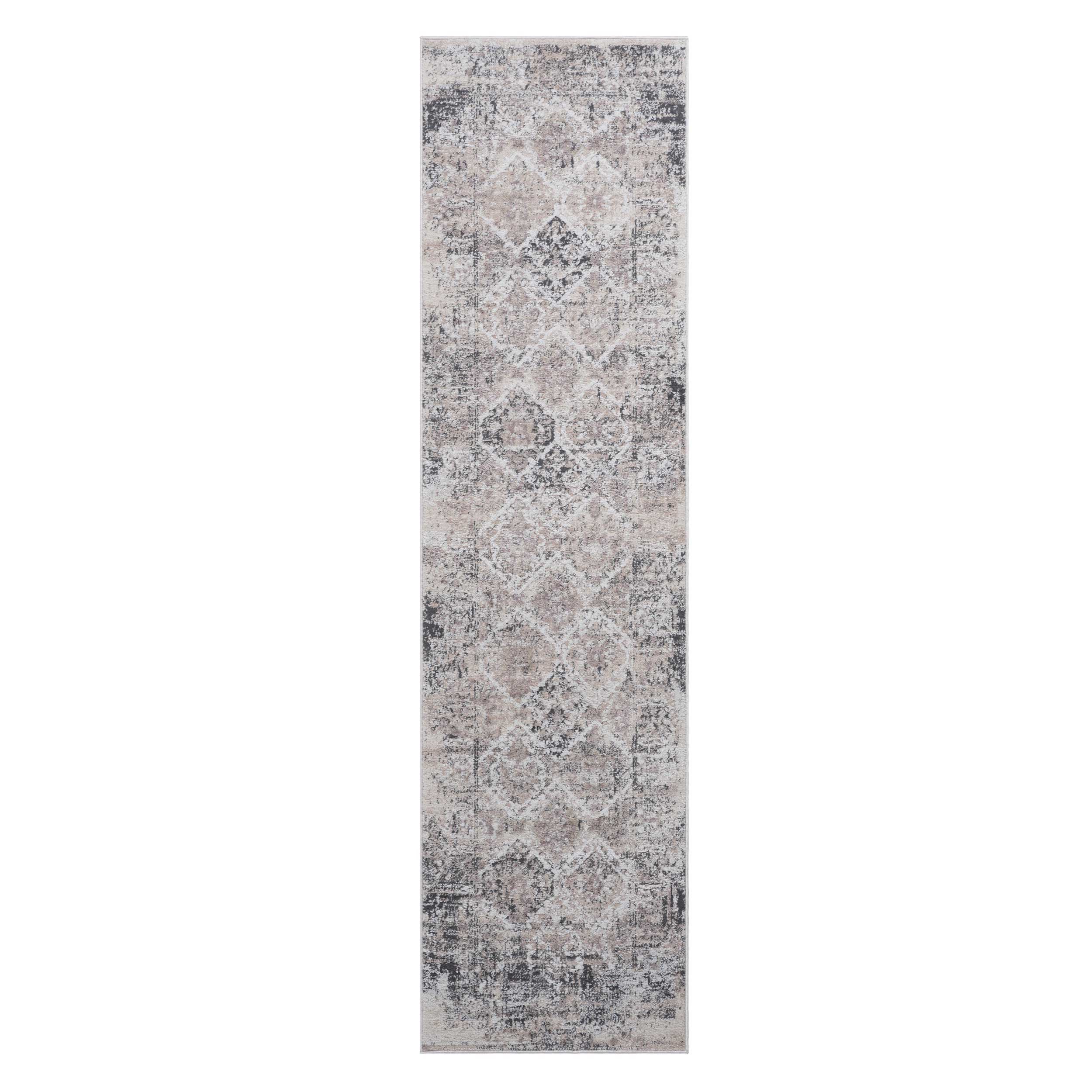 Payas - 2' x 8' Traditional Non-Shedding Stylish And Stain Resistant Area Rug - Cream / Anthracite