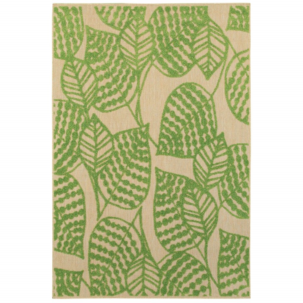 Floral Area Rug Indoor & Outdoor - Green