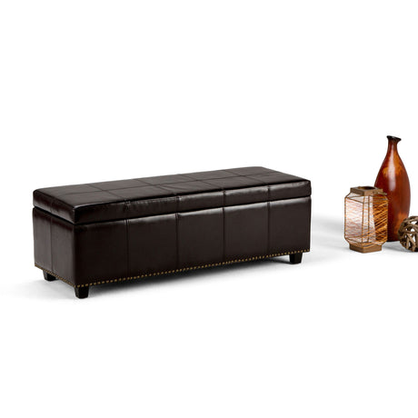 Kingsley - Upholstered Large Storage Ottoman - view 11