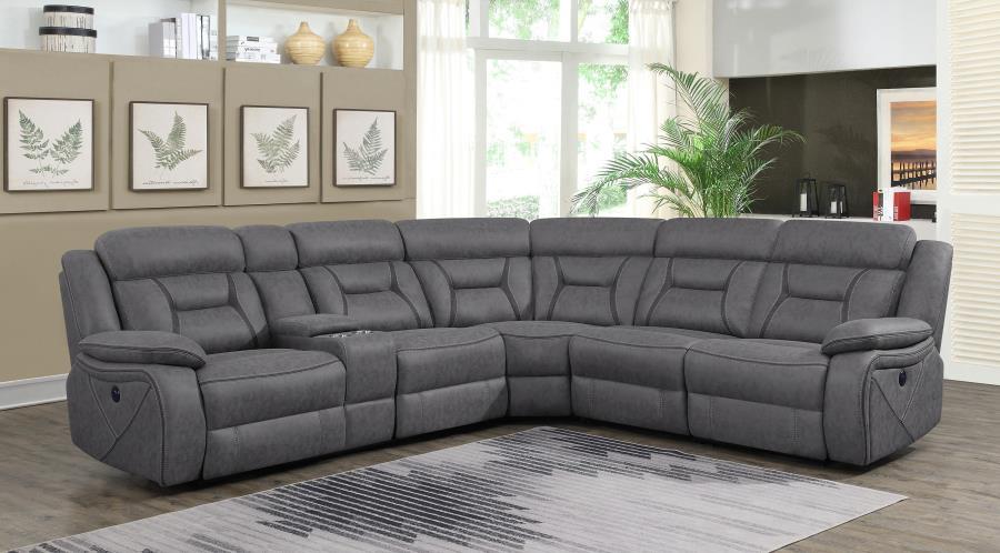 Higgins - LAF Power Loveseat - Gray