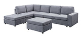 Marley - 7 Seat Reversible Modular Sectional Sofa With Ottoman