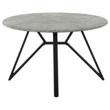 Neil - 5 Piece Round Dining Table Set Concrete - Gunmetal by CoasterEveryday | Bel Furniture