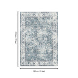 Toucan - Washable Non - Slip Area Rug, Elegant Design - Silver by Icona Home Decor | Bel Furniture