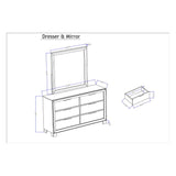 Cllisie - 5 Piece Bedroom Set With Padded Headboard
