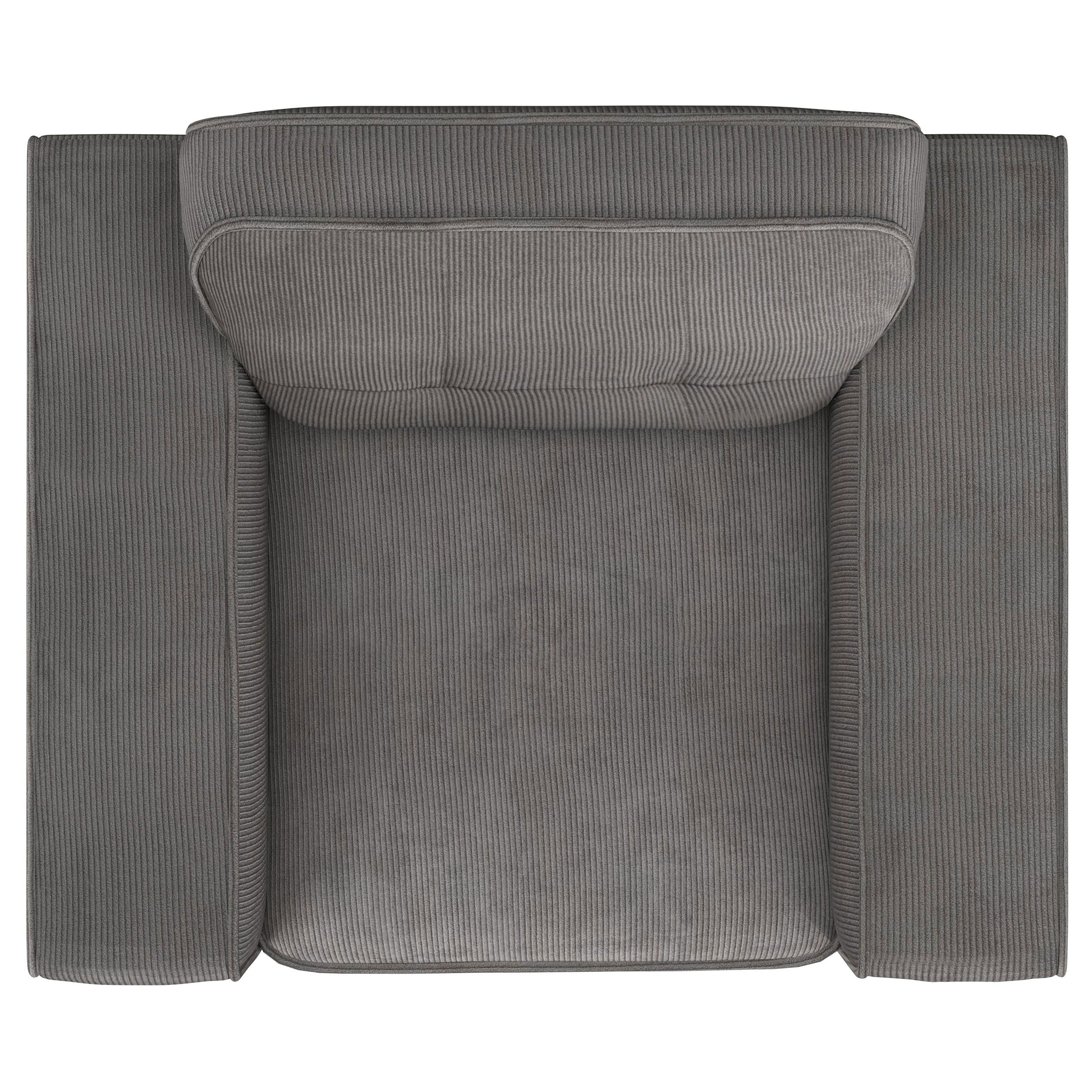 Deerhurst - Upholstered Track Arm Tufted Accent Chair - Charcoal