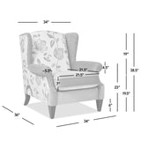 Anya - Boho Chic Wingback Accent Arm Chair by Jennifer Taylor Home | Bel Furniture