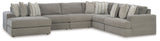 Avaliyah - Sectional Dark Gray 6 Pc. Left Arm Facing Corner Chaise Sectional by Signature Design by Ashley® | Bel Furniture