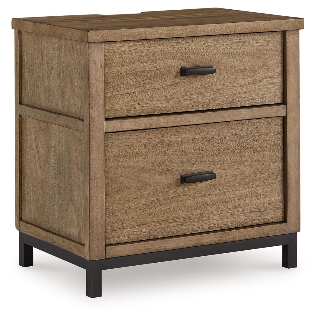 Tomtyn - Light Brown - Two Drawer Night Stand by Benchcraft® | Bel Furniture