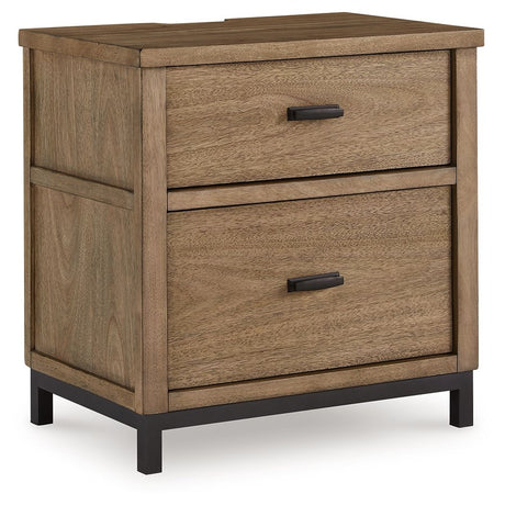 Tomtyn - Light Brown - Two Drawer Night Stand by Benchcraft® | Bel Furniture